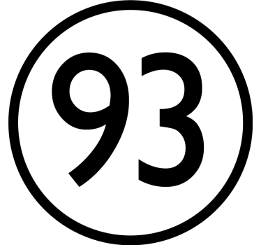 Avrundet klassisk tall klistremerke dyr - Tenstickers