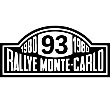 Motorsykkel klistremerke rallynummer monte-carlo - Tenstickers