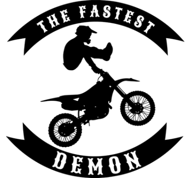 Raskeste demon jump motorsykkel klistremerker - Tenstickers