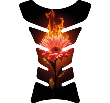 Flammende blomst motorsykkel klistremerke - Tenstickers