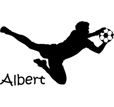 Fotballkeeper klistremerke med navn - Tenstickers