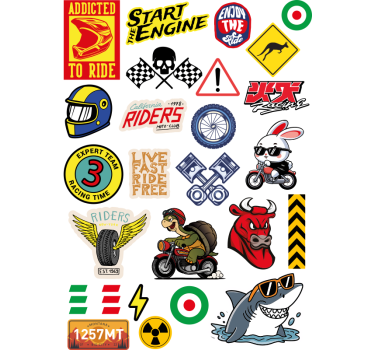 Bombe designpakke klistremerke til motorsykkel - Tenstickers