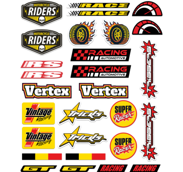 Individuell bombepakke motorsykkel klistremerke - Tenstickers