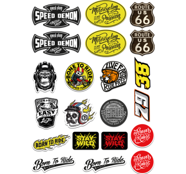 Original bombepakke motorsykkel klistremerke - Tenstickers