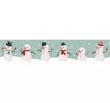 Snømenn julen vegg klistremerke - Tenstickers
