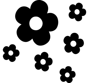 Enkelt blomsterdesign med navn motorsykkel klistremerke - Tenstickers
