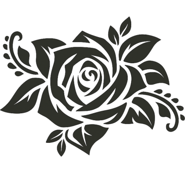 Villrosedesign motorsykkel klistremerke - Tenstickers