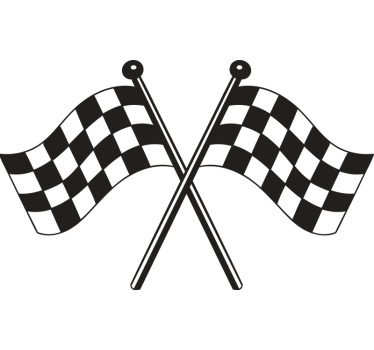 Design av racingflagg motorsykkel klistremerke - Tenstickers