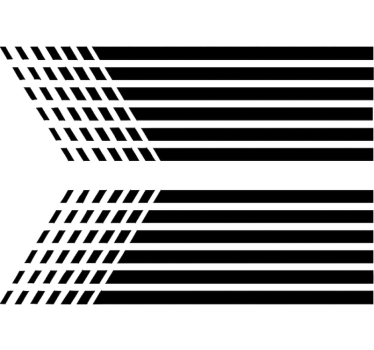Fade stripete grafikk motorsykkel klistremerke - Tenstickers