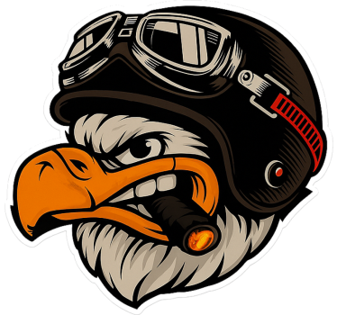 Motorsykkel klistremerke biker Ørn maskot - Tenstickers