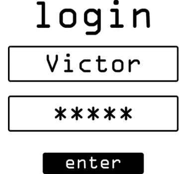 Innlogging glassdørklistremerke - Tenstickers