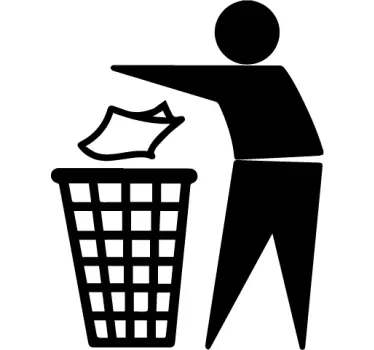 Søppelikon emoji veggoverføringsbilde - Tenstickers