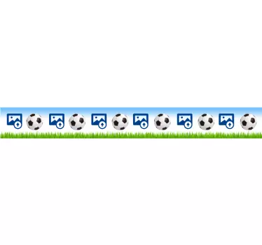 Veggkant tilpasses fotball klistremerke - Tenstickers