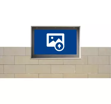 Veggmural med eget bilde stue vegg innredning - Tenstickers