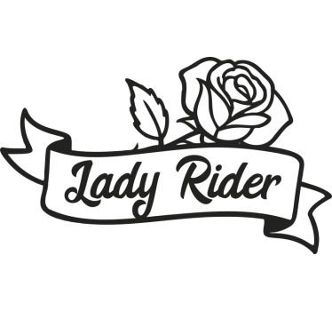 Lady rider rose motorsykkel klistremerke - Tenstickers