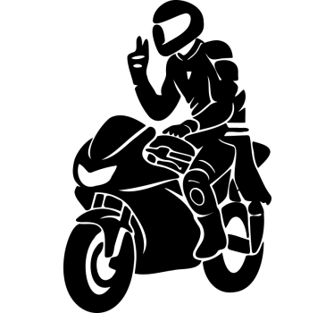 Greeting moto accent motorsykkel klistremerke - Tenstickers