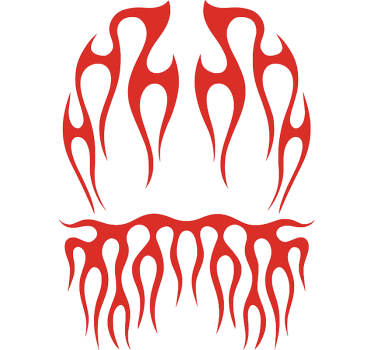 Motorsykkel klistremerke inferno rytterpakke - Tenstickers