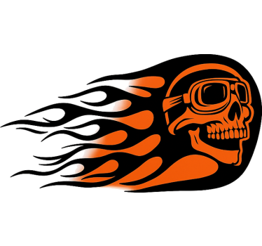 Motorsykkel klistremerke speed demon tank - Tenstickers