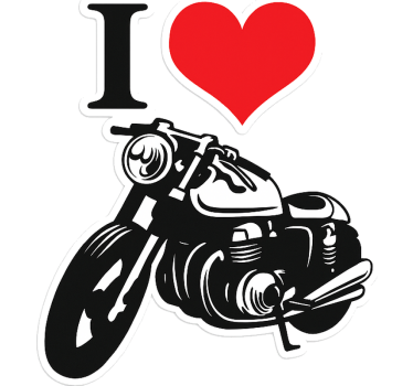 Motorsykkel klistremerke jeg elsker motorsykkel - Tenstickers
