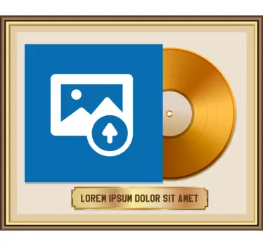 Gullrekord med navn klistremerke - Tenstickers