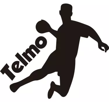 Håndballspiller silhuett veggdekor - Tenstickers