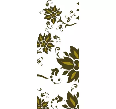 Blomstermønster dekal - Tenstickers