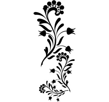 Blomster og stilker dekal - Tenstickers