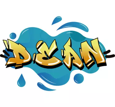 Graffiti navn splash texture urban decal - Tenstickers
