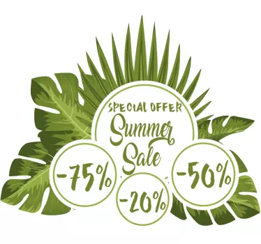 Tropisk sommersalg salgsklistremerke - Tenstickers