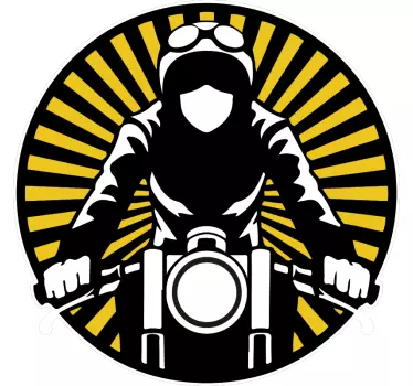 Motocyclist vintage klistremerker - Tenstickers