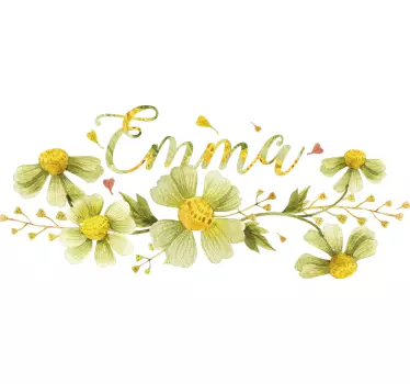 Villplanter vintage med navn personlig klistremerke - Tenstickers