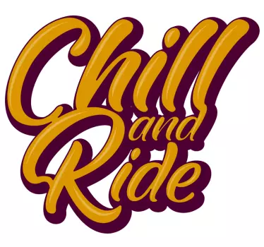 Chill and ride motorsykkel klistremerker - Tenstickers