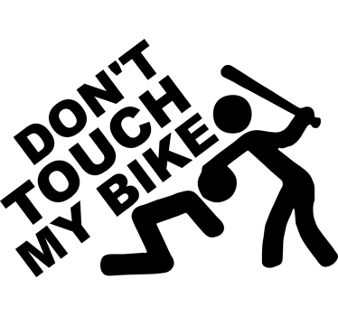 Ikke rør motorsykkelen min klistremerke til motorsykkel - Tenstickers