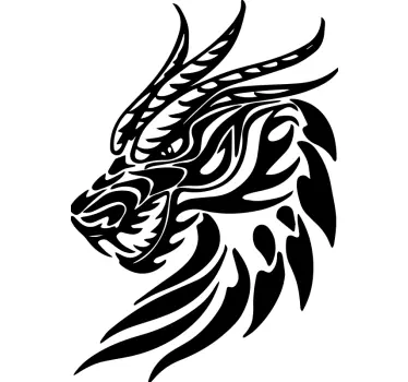 Dragon head motorsykkel klistremerker - Tenstickers