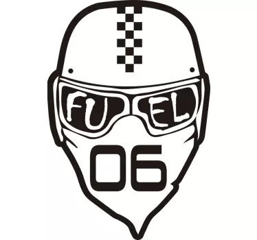 Drivstoff helment motorsykkel klistremerker - Tenstickers