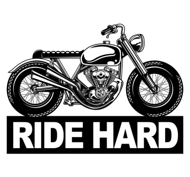 Kjør klistremerker med hard motorsykkel - Tenstickers