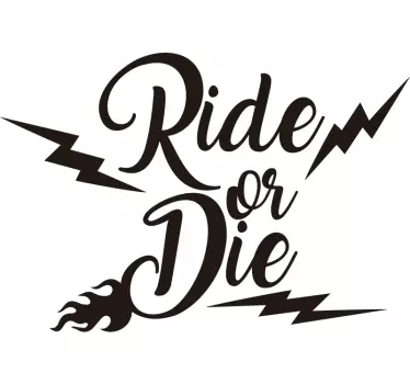 Sykle eller dø motorsykkel-klistremerker - Tenstickers