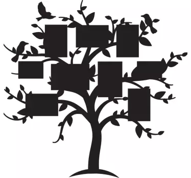 Rammer familie tre veggoverføringsbilde - Tenstickers