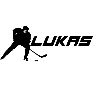 Tilpasset hockeyspiller tilpasset klistremerke - Tenstickers