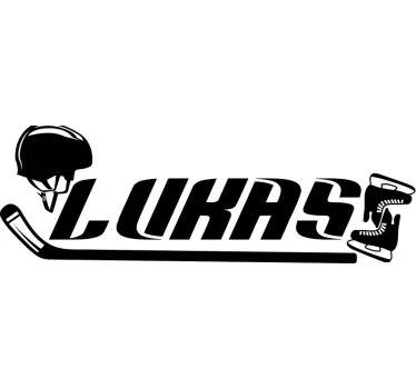 Personlig ishockey tilpasset klistremerke - Tenstickers