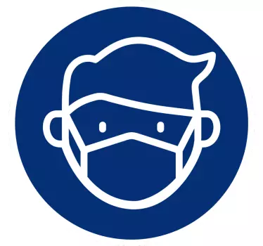 Obligatorisk maske glassdørmerke - Tenstickers