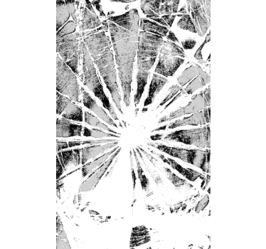 Knust glass klistremerke - Tenstickers