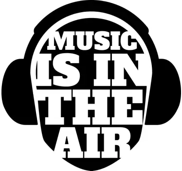 Auricolares for musikk tenåringer rom veggoverføringsbilde - Tenstickers
