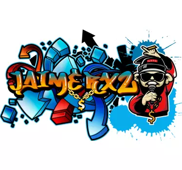 Graffiti personlig vinyl veggkunst - Tenstickers