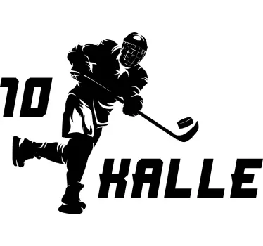 Ishockeyspiller tilpasset klistremerke - Tenstickers