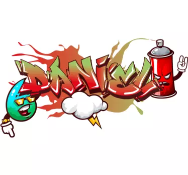 Graffiti spraycan tegn urbane dekaler - Tenstickers