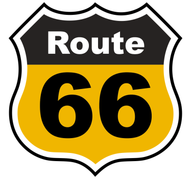 66 rute med symbol bilmerke - Tenstickers