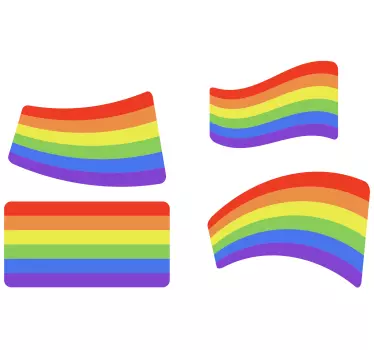 Pakke med 4 stolthetsflaggskilt - Tenstickers