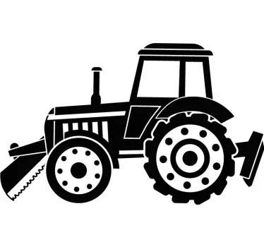 Realistisk traktor silhuett industriell klistremerke - Tenstickers