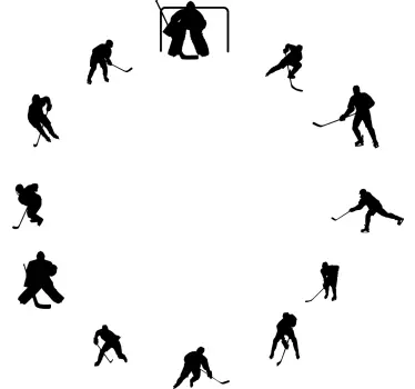Ishockey klokke klistremerke - Tenstickers